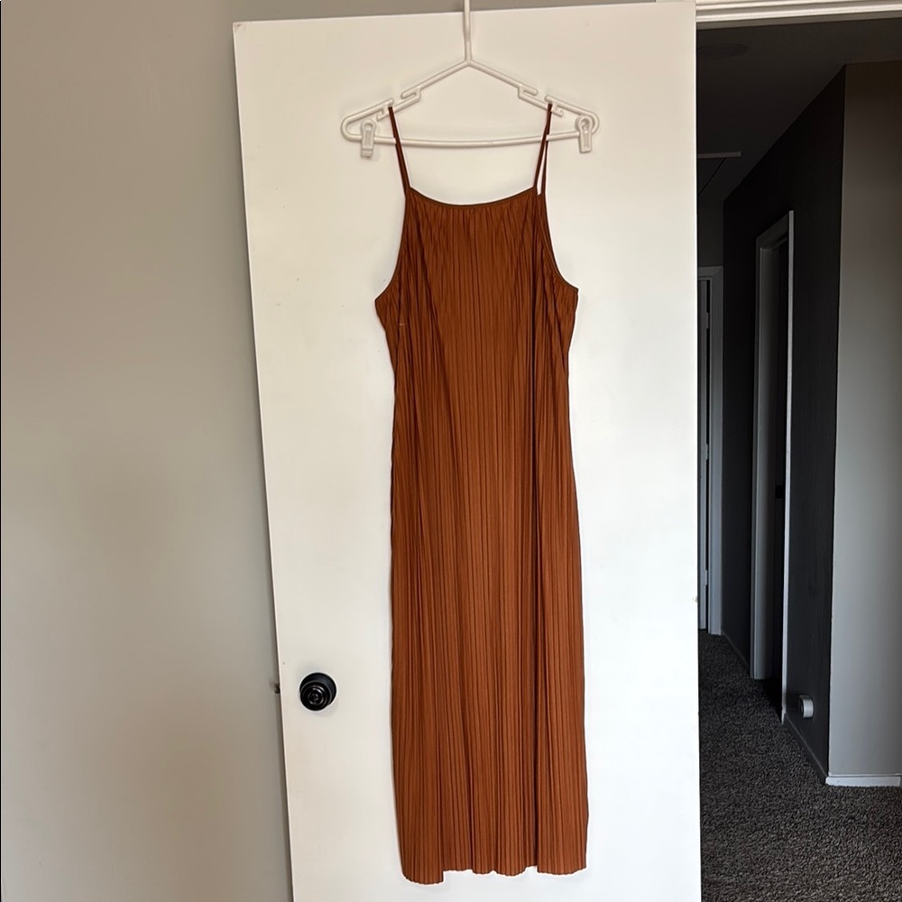 a new day Rust Midi Dress